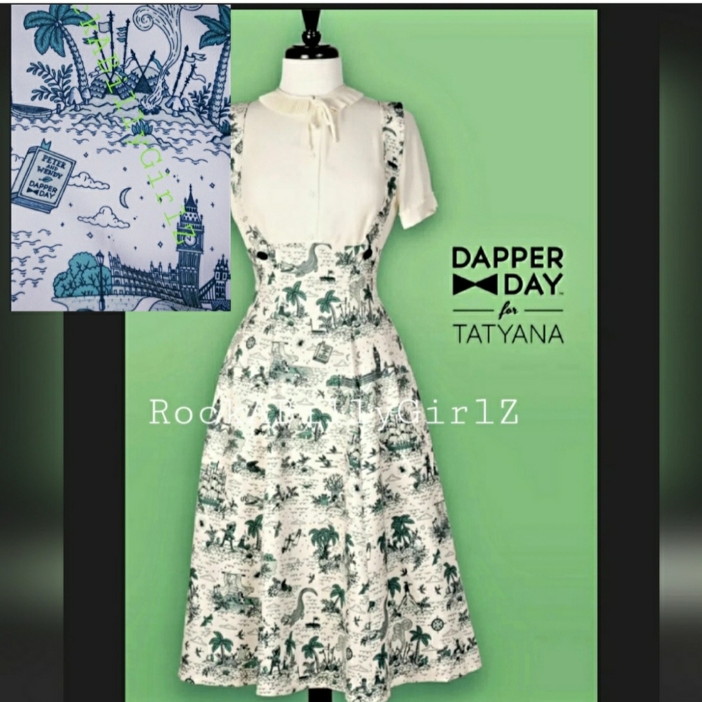 Tatyana Disney Peter Pan Neverland Dapper Day Tinker Bell Jumper FitnFlare Skirt